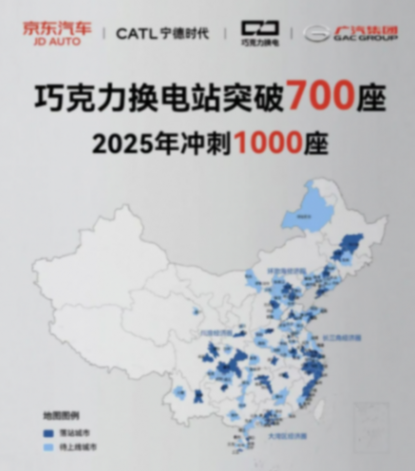 巧克力换电站突破700座,冲刺全年千站目标 巧克力换电站突破700座,冲刺全年千站目标